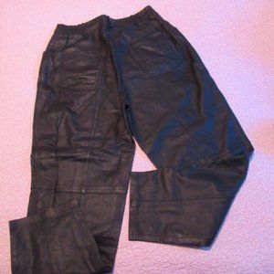 Black Leather Pants, size 16